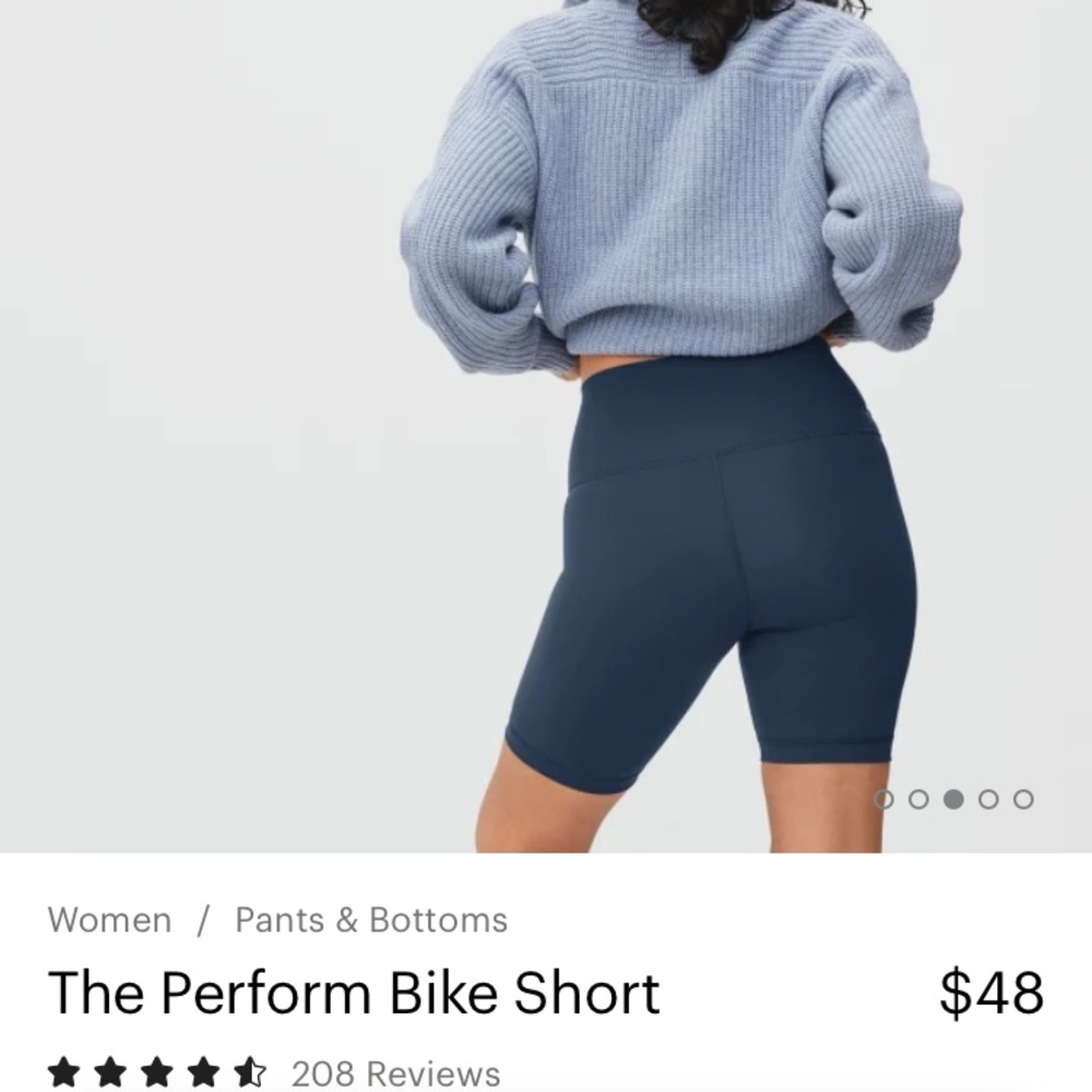 Everlane 7” Perform Bike Shorts NWT